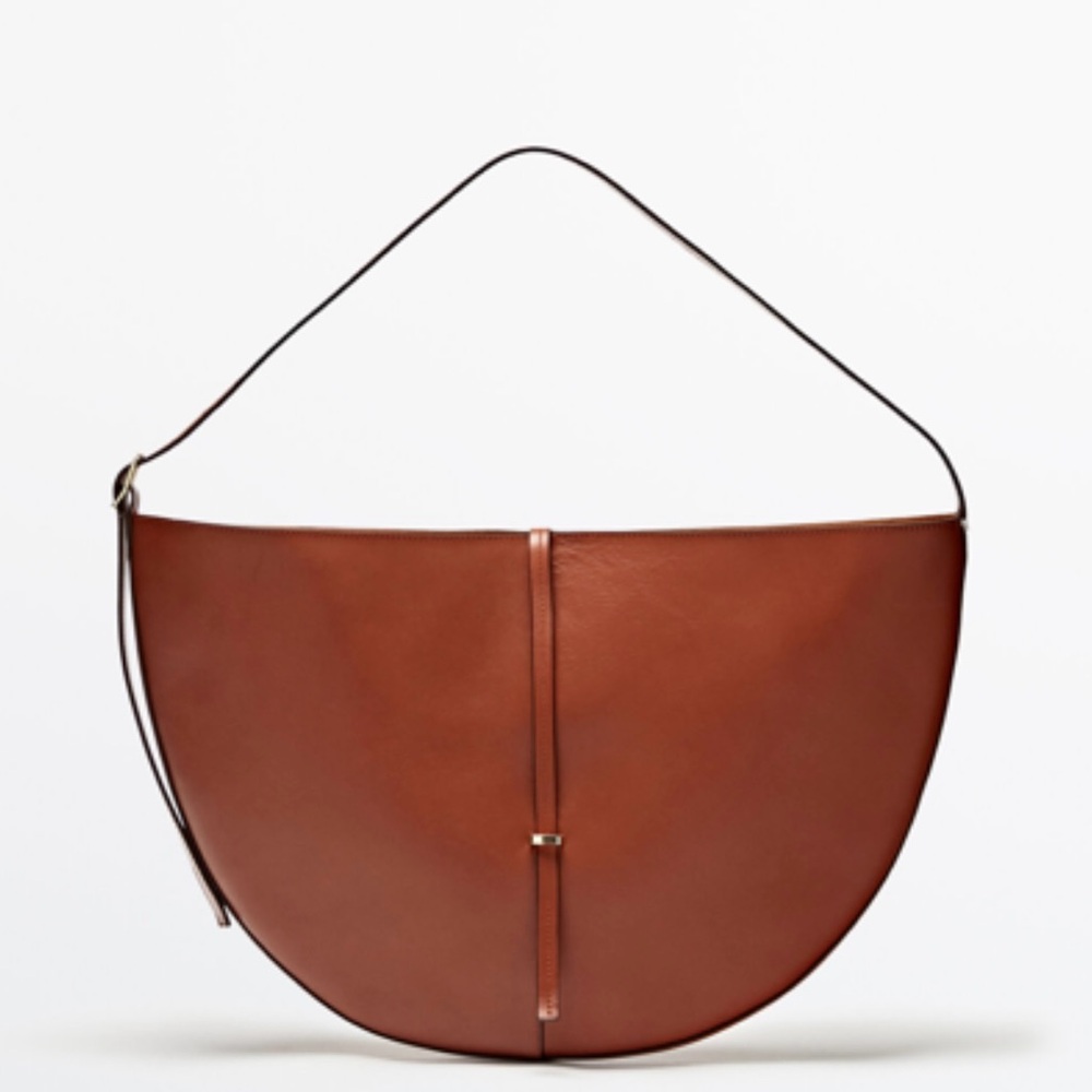 Brand new. Massimo Dutti Napa leather shoulder bag.
